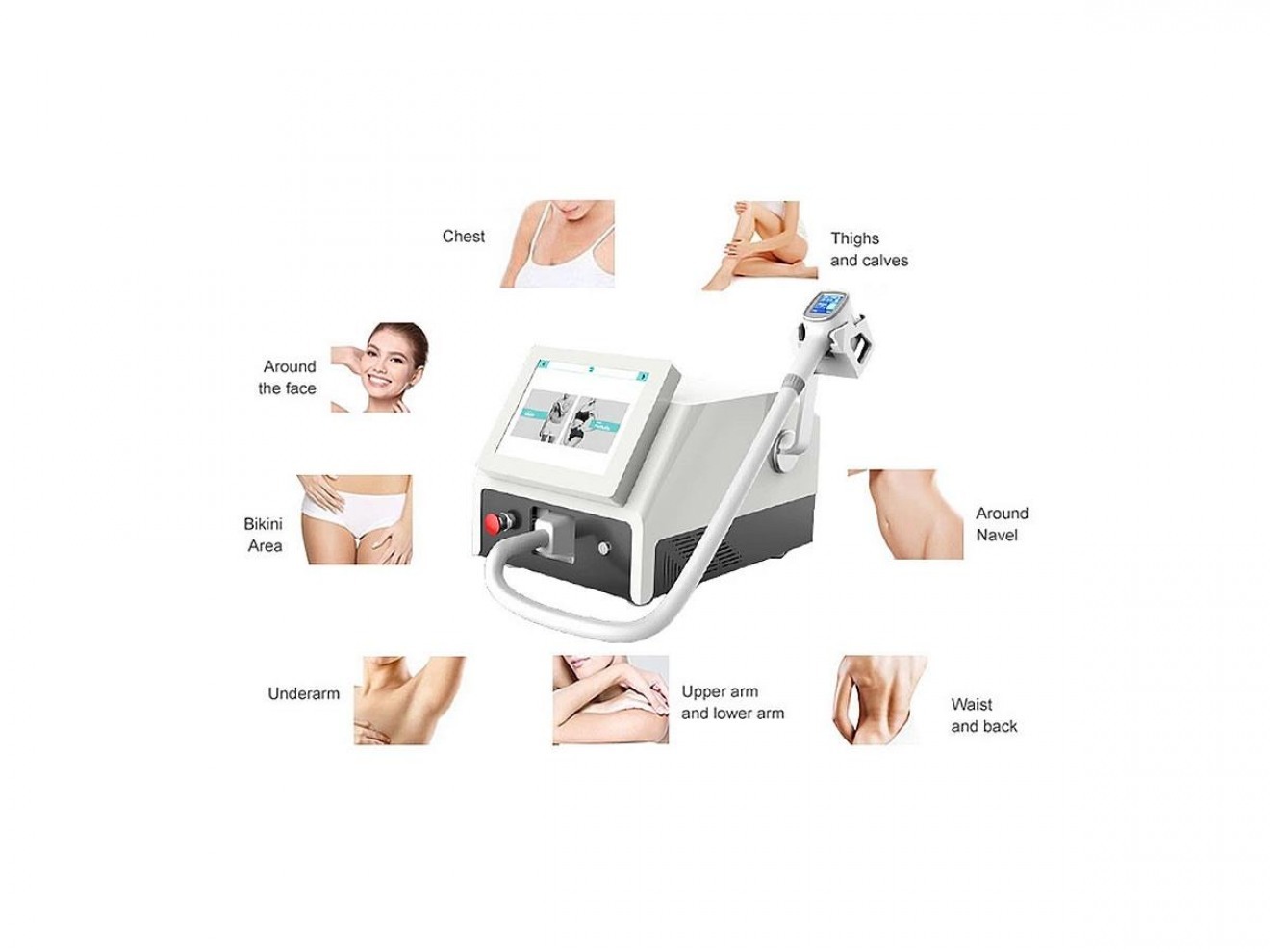 Professional diode laser hair removal machine (epilator)